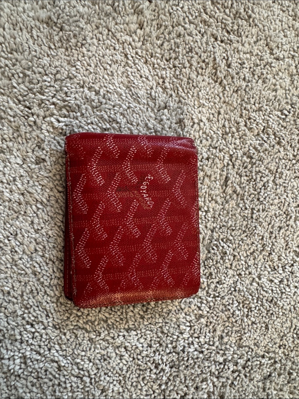 Red Goyard Bifold Wallet